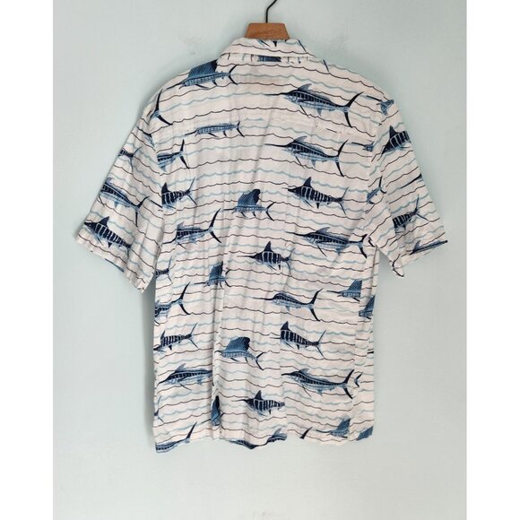Clearwater Outfitters Shirt Fish Print Swordfish Sailfish Baja Button Up XL EUC - Picture 6 of 12